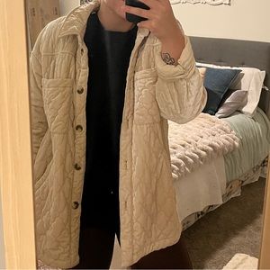 Anthropologie Quilted Shacket- size medium